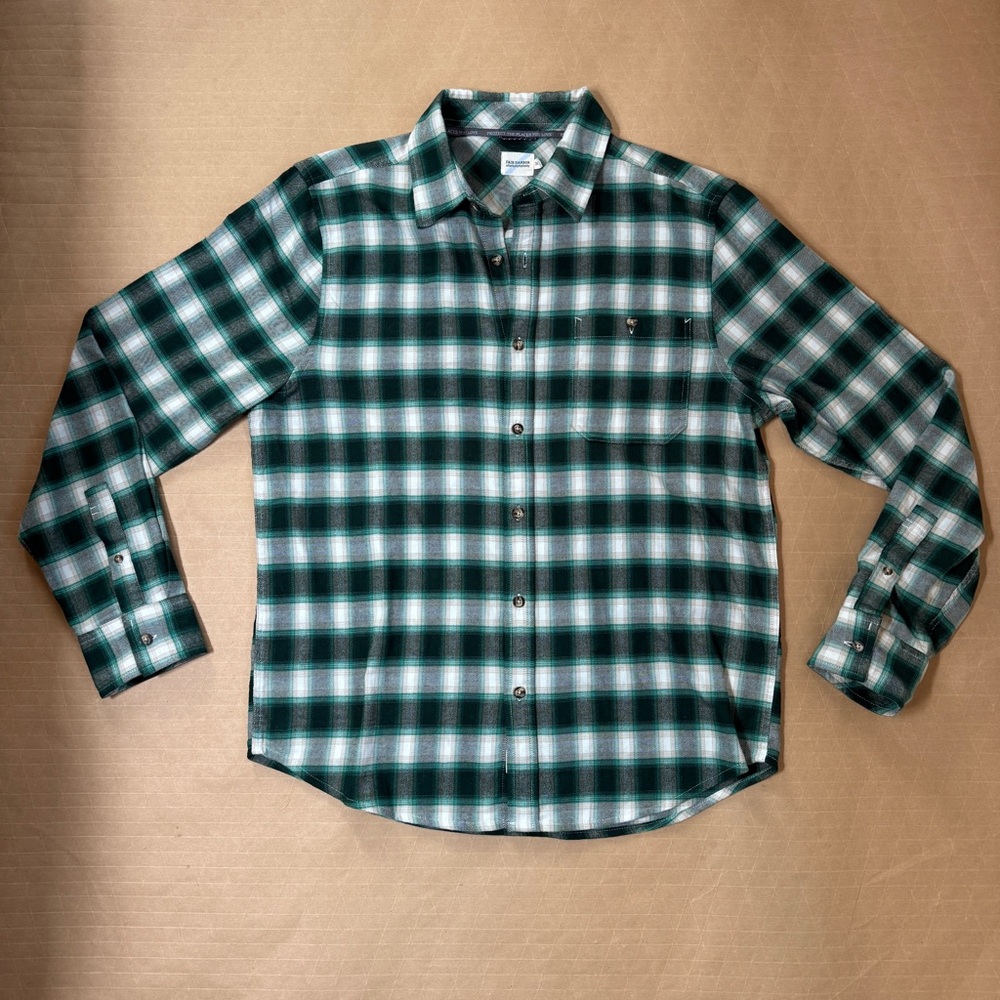 Fair‎ Harbor Green Plaid Men's Shirt Sz M